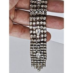 Signed La Rel Vintage Costume Rhinestone Bracelet - 7.5"